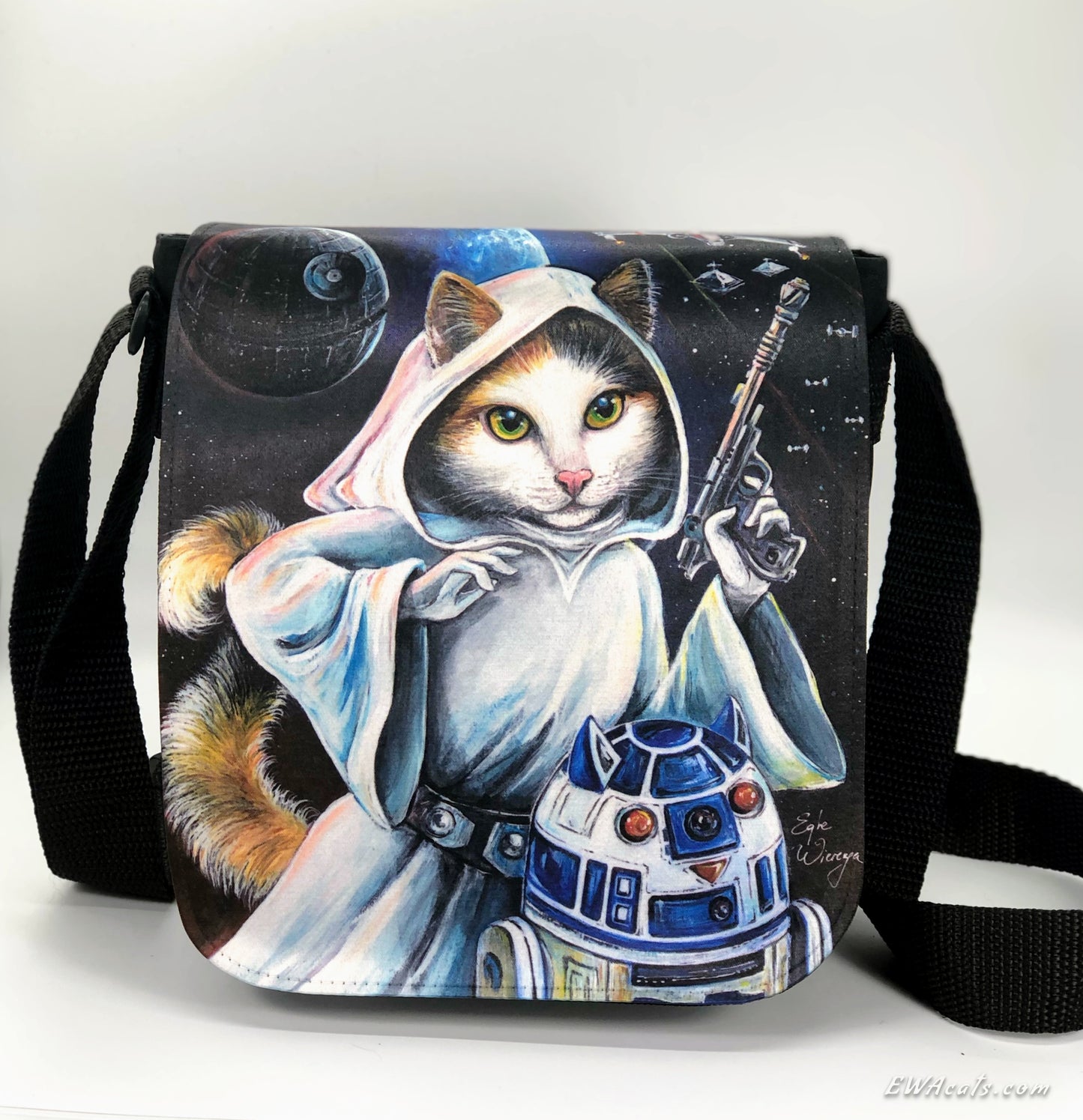 Shoulder Bag "Purrincess Leia" with a Removable Flap