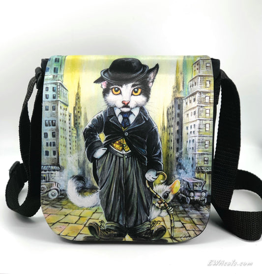 Shoulder Bag "Kitty Chaplin" with a Removable Flap