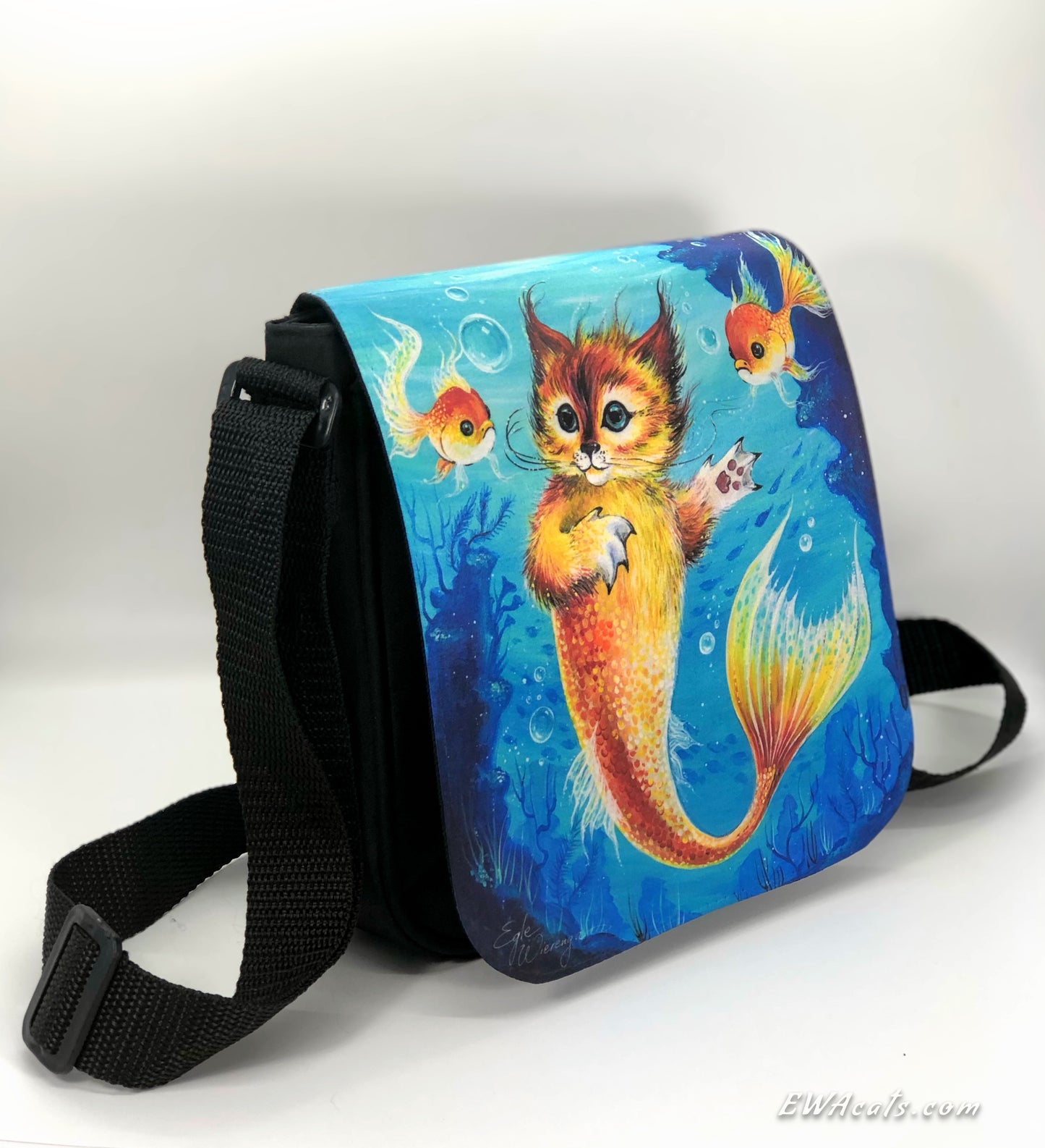 Shoulder Bag "Lionhead Merkitty" with a Removable Flap