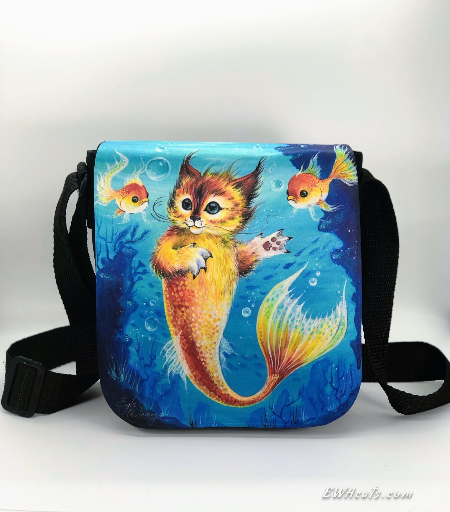 Shoulder Bag "Lionhead Merkitty" with a Removable Flap
