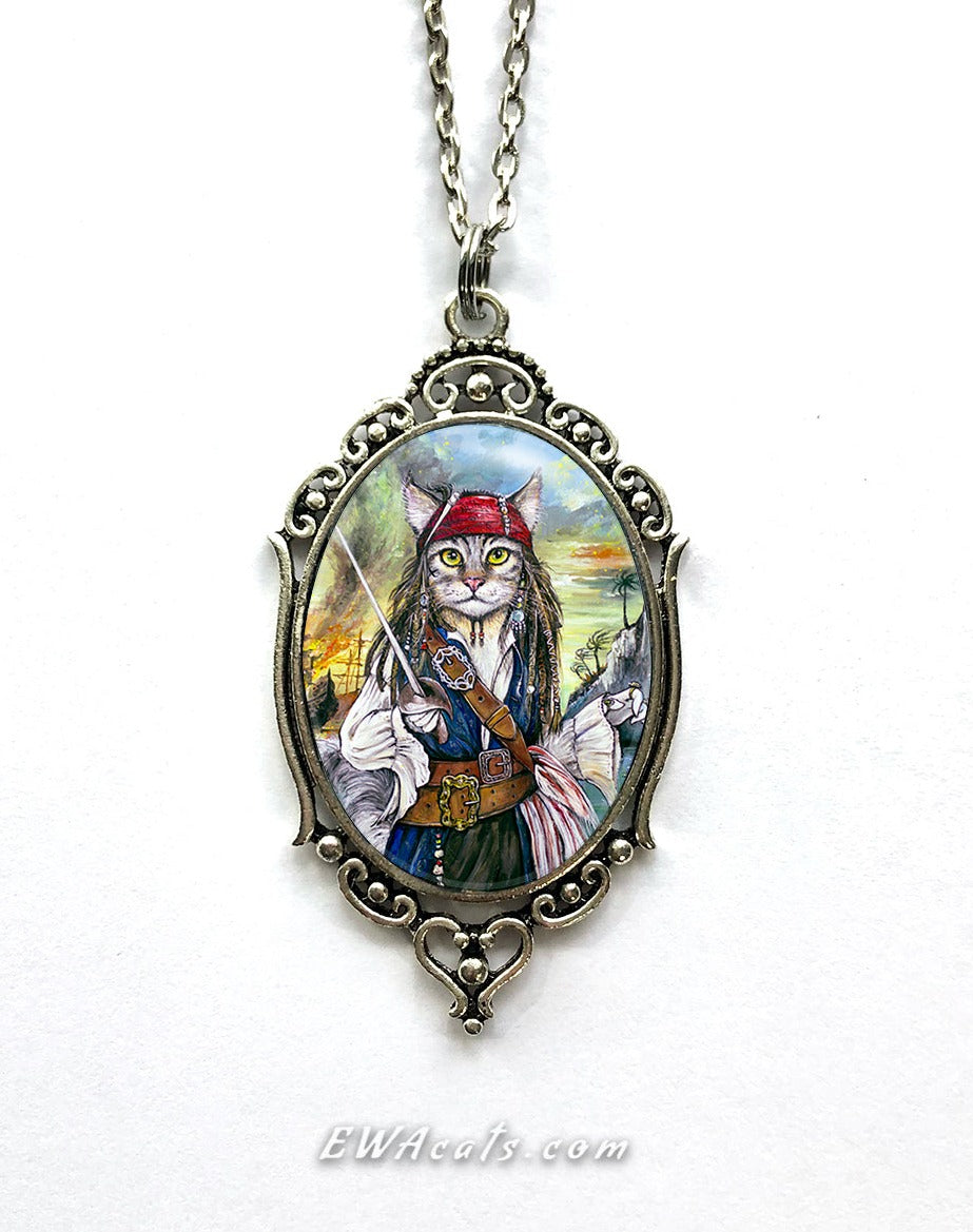 Necklace "Cat Sparrow"