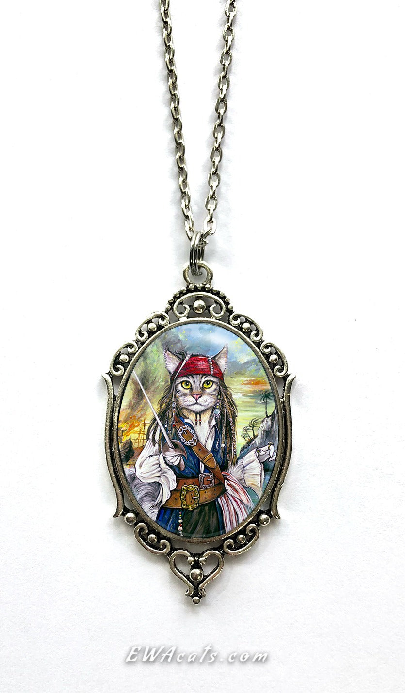Necklace "Cat Sparrow"