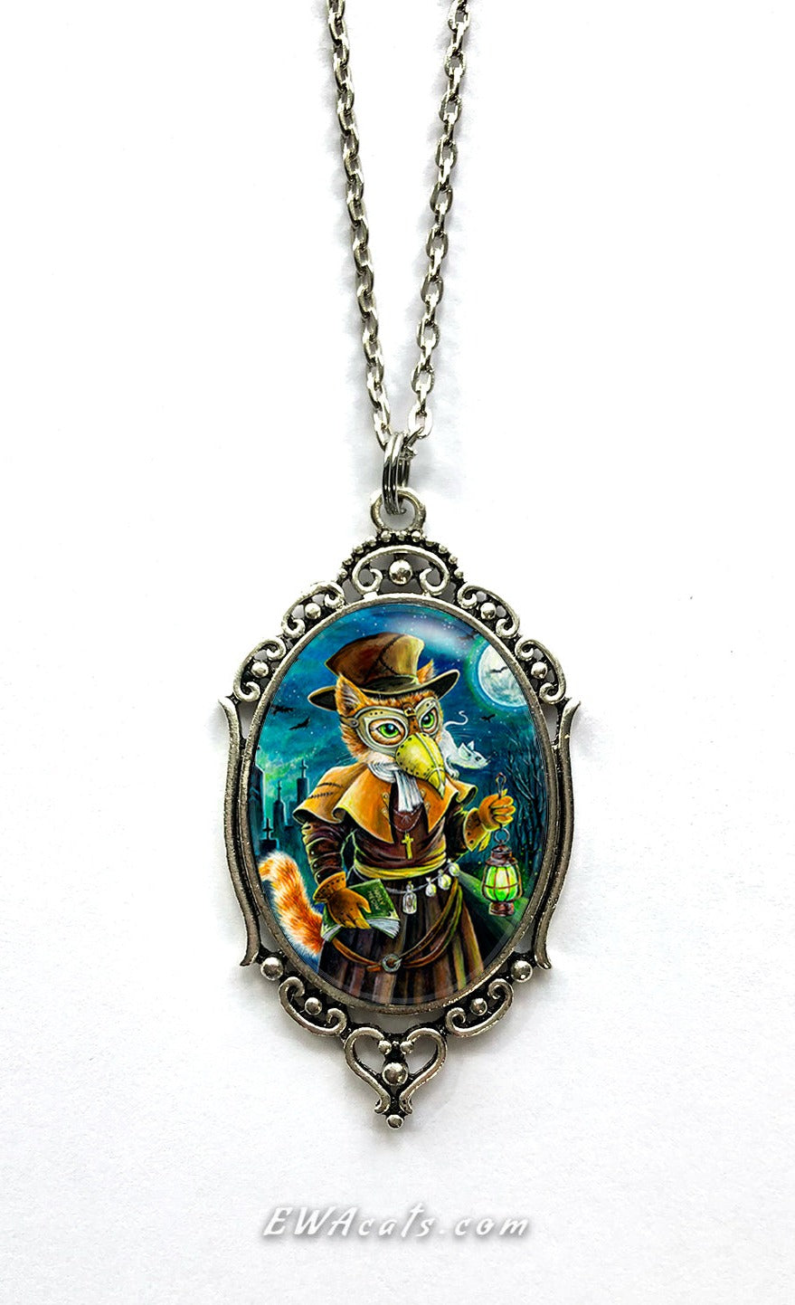 Necklace "Plague Doctor Cat"