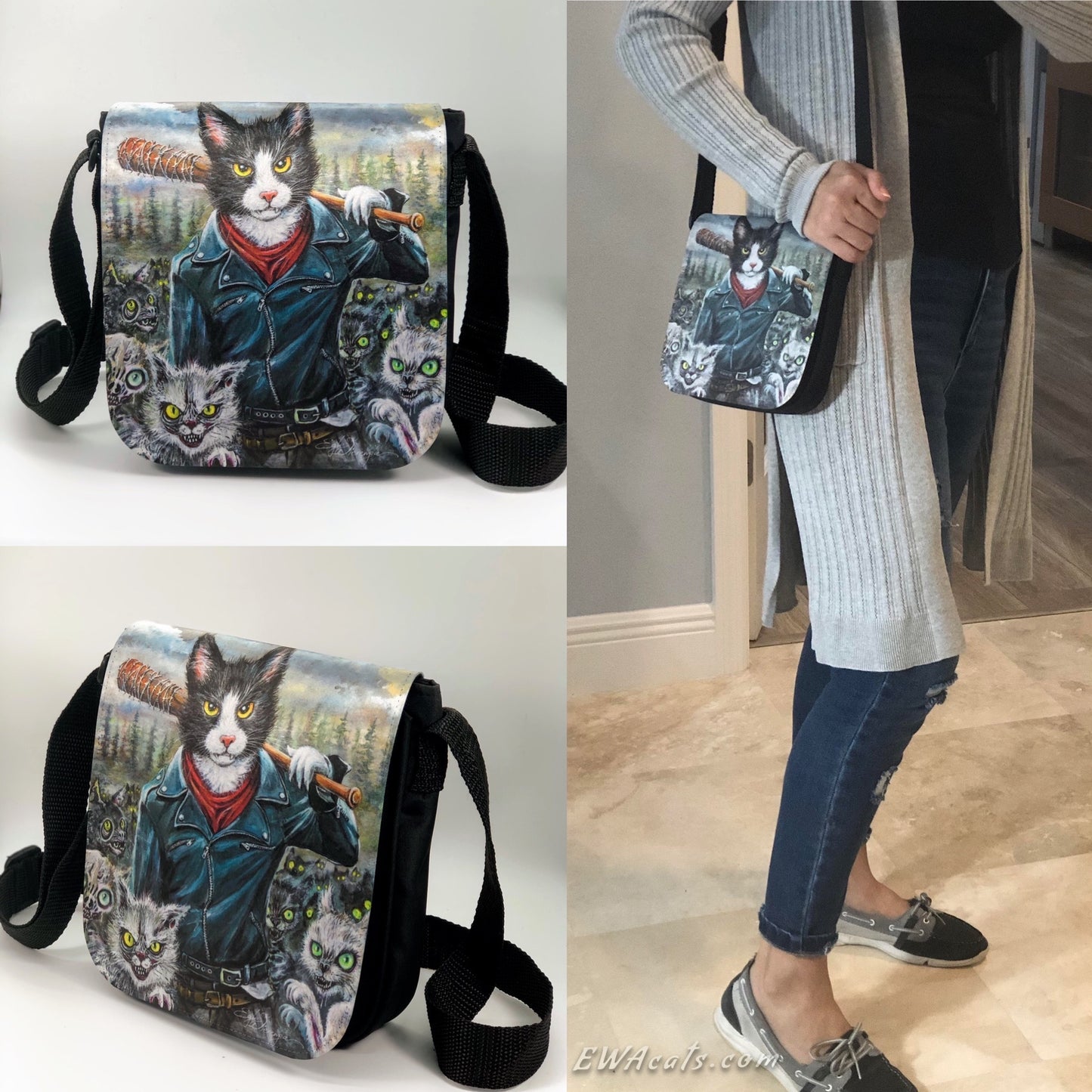 Shoulder Bag "Meowgan & Purrcille"