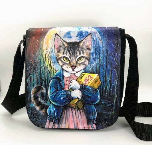 Shoulder Bag "Kittieleven" with a Removable Flap