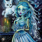 Art Print "Emily and Her Ghost Kitty"