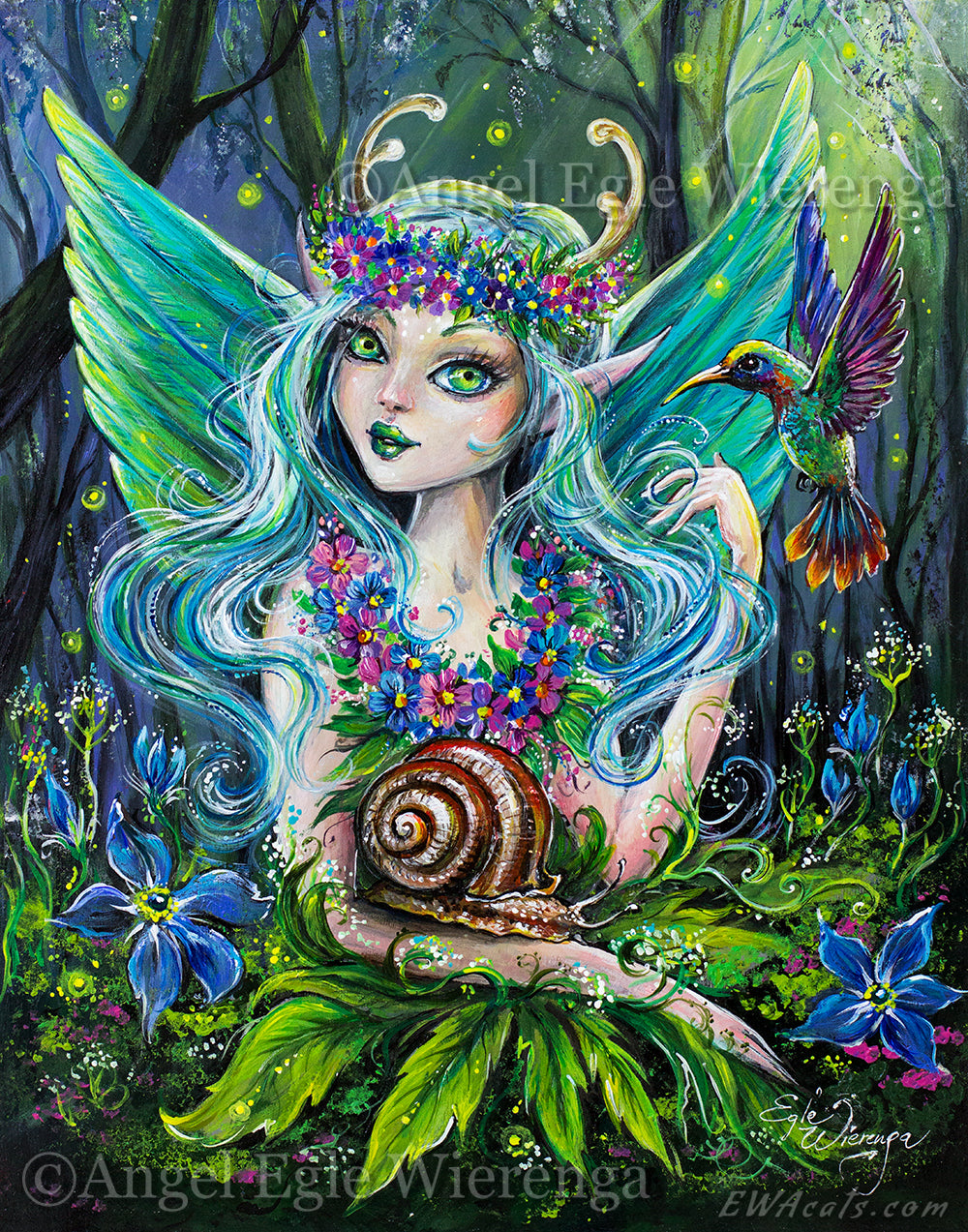 Art Print "Hummingbird Fairy"