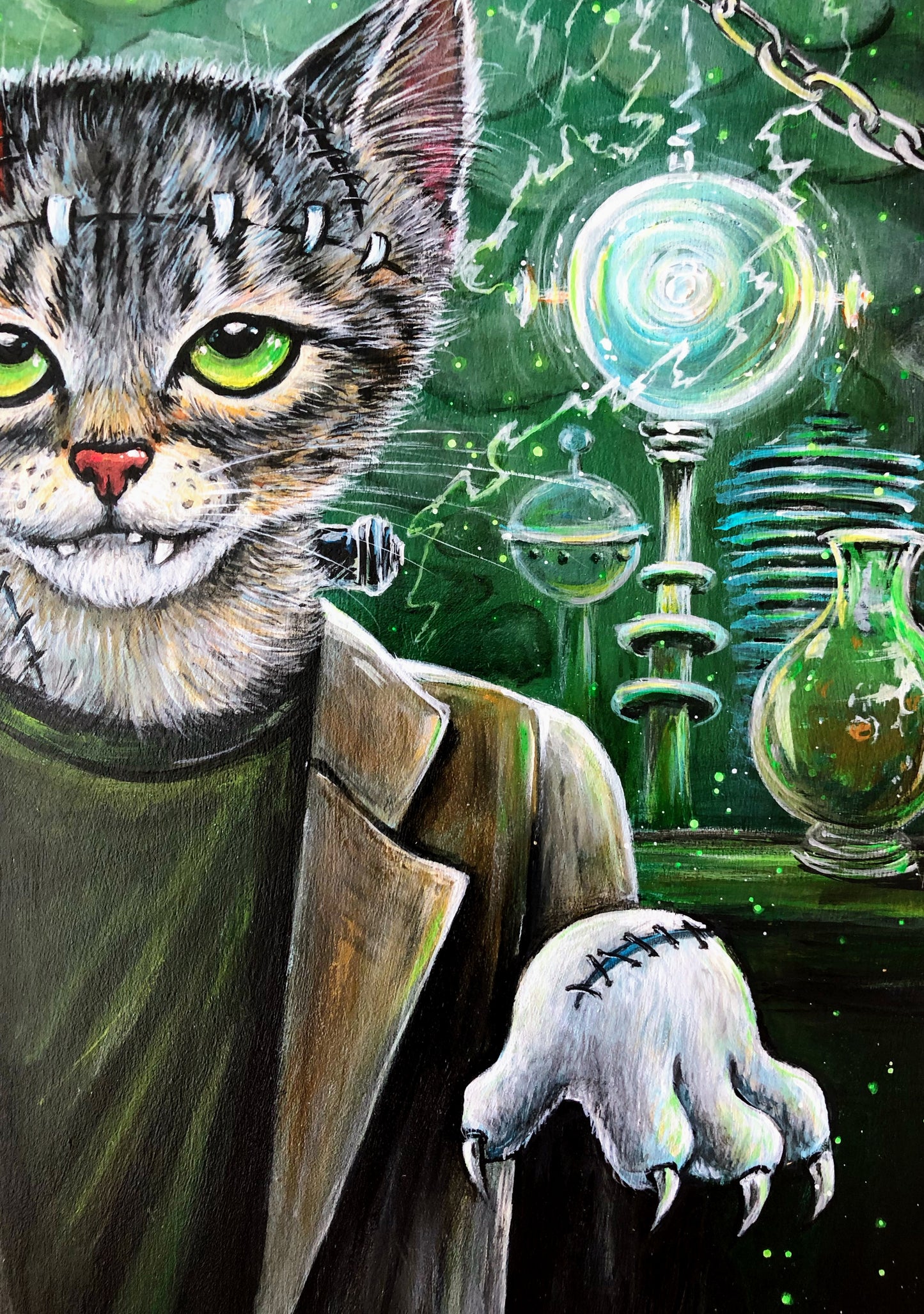 Original Painting "FrankenCat"