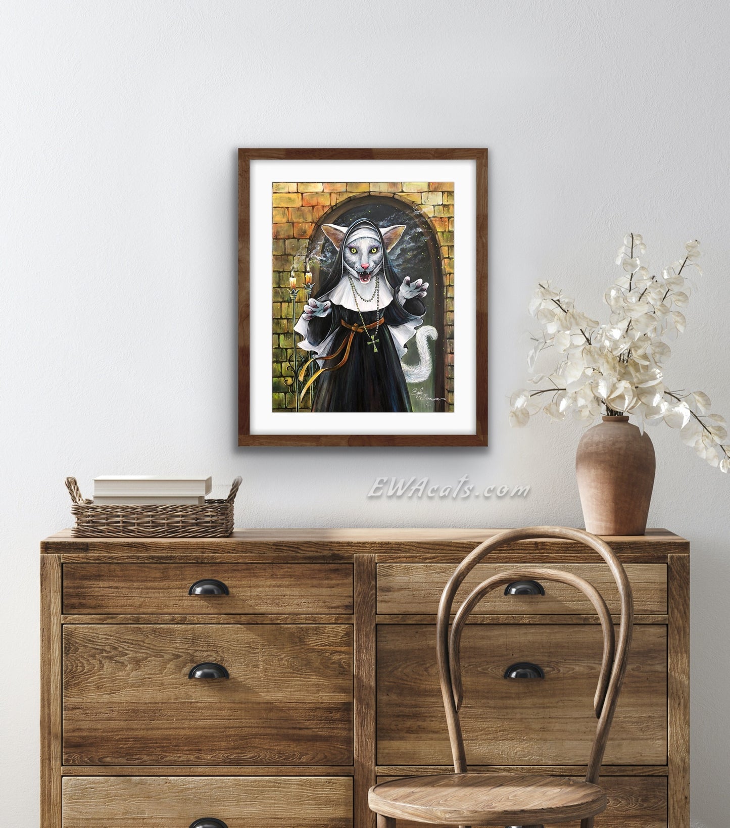 Art Print "Valak the Nun Cat"