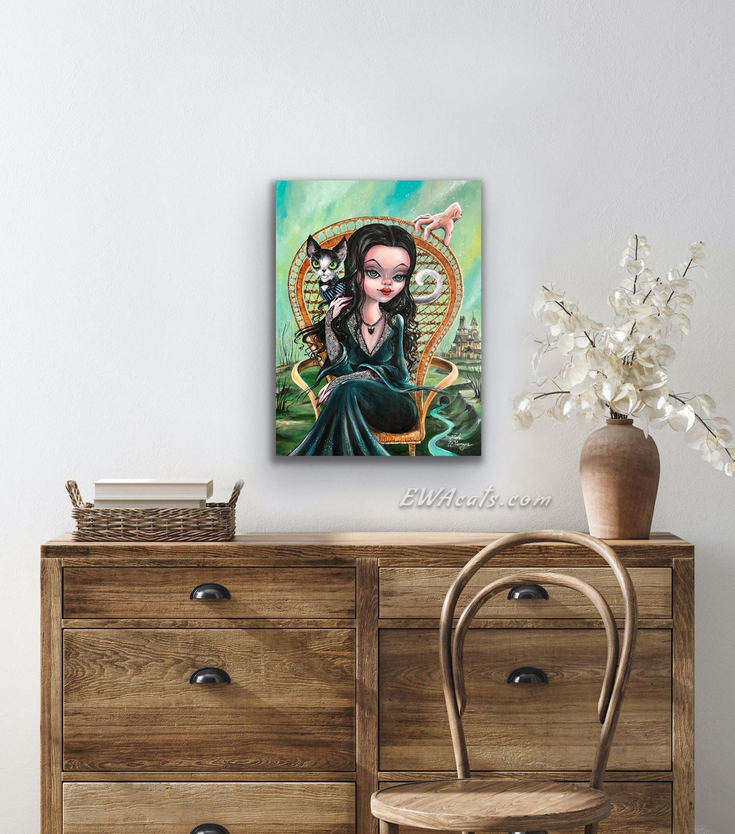CANVAS "Morticia and Her Cat Gomez"  Open & Limited Edition