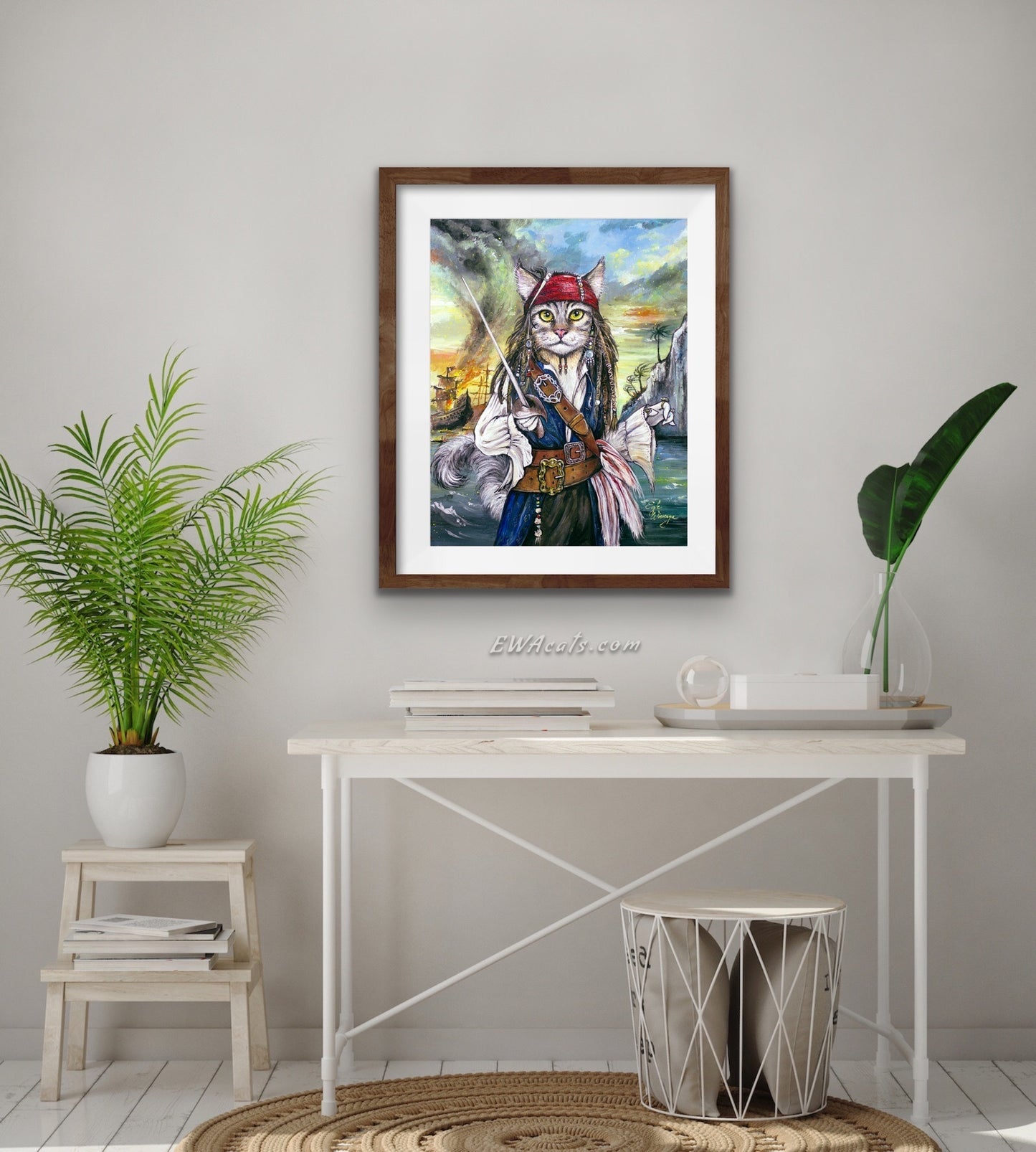 Art Print "Cat Sparrow"