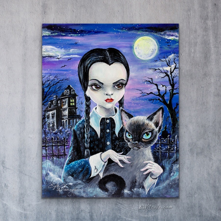 CANVAS "Wednesday & Her Cat Thursday"  Open & Limited Edition