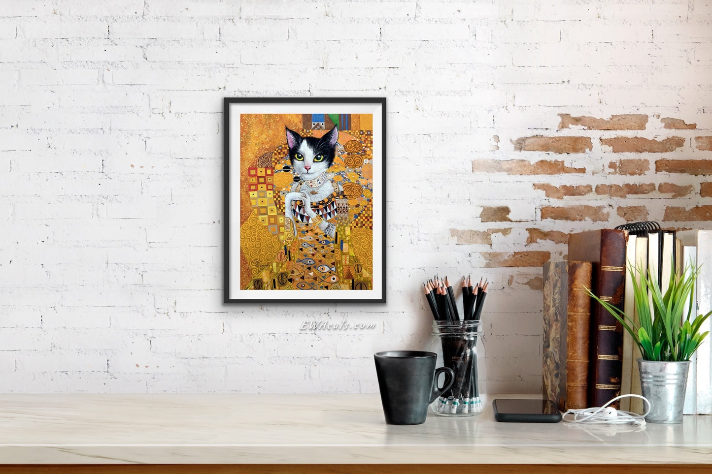 Art Print "Cat in Gold"