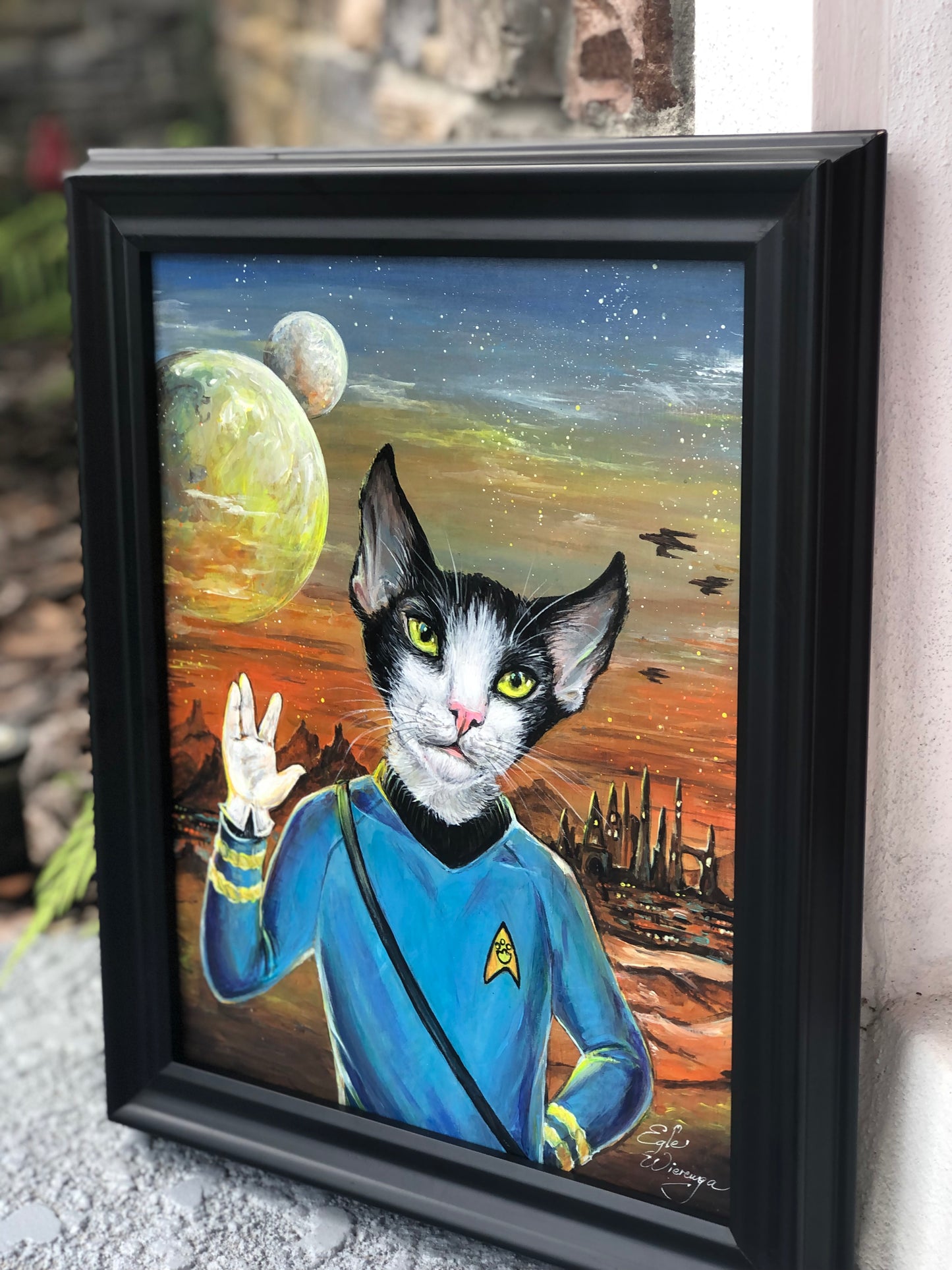 Original Painting "Live Long and Purr"