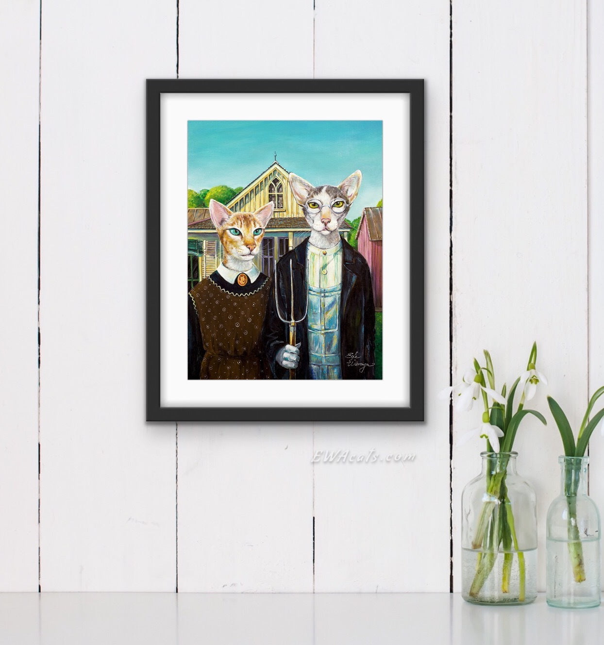 Art Print "AmeriCat Gothic"