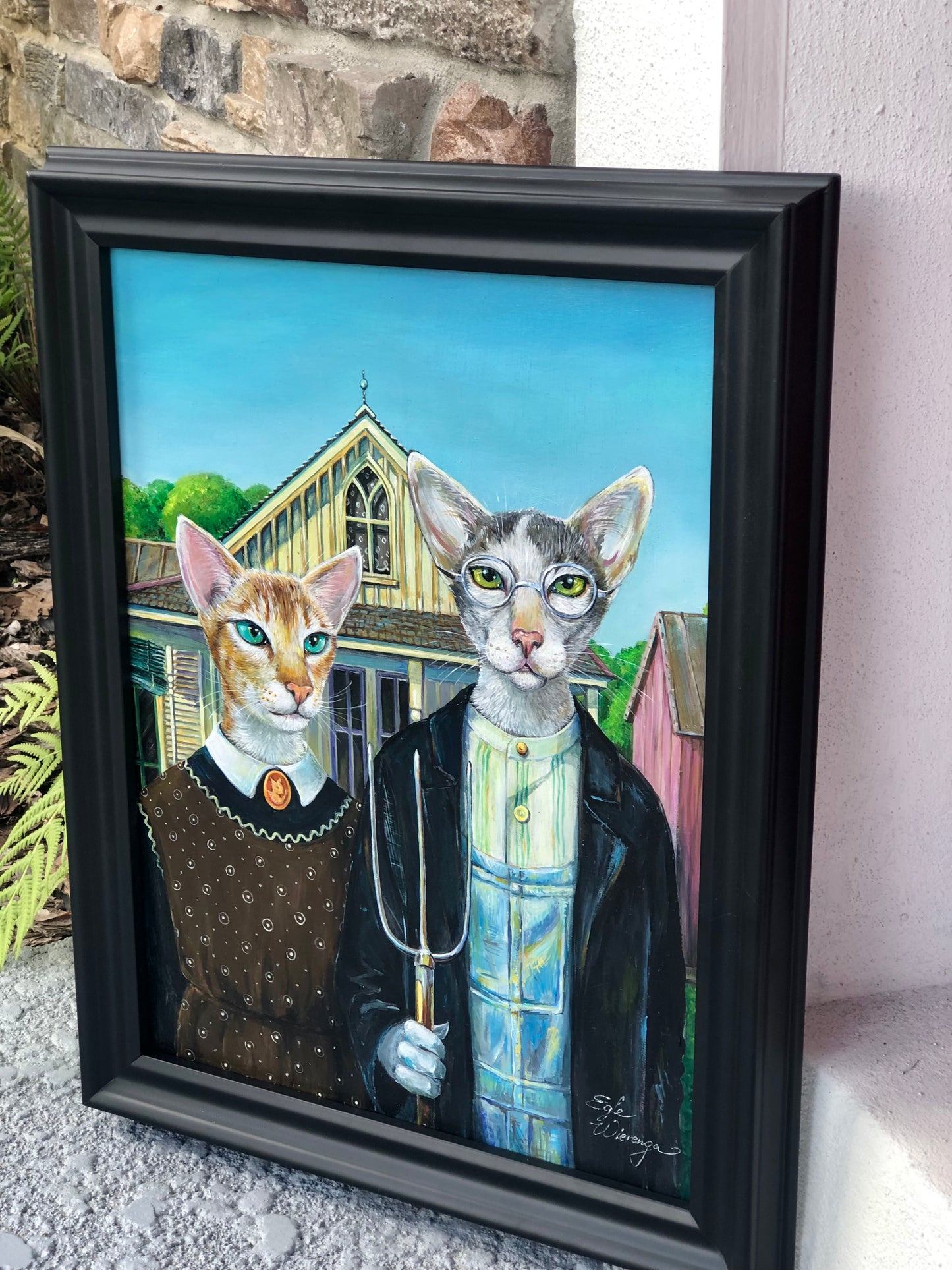 Original Painting "AmeriCat Gothic"