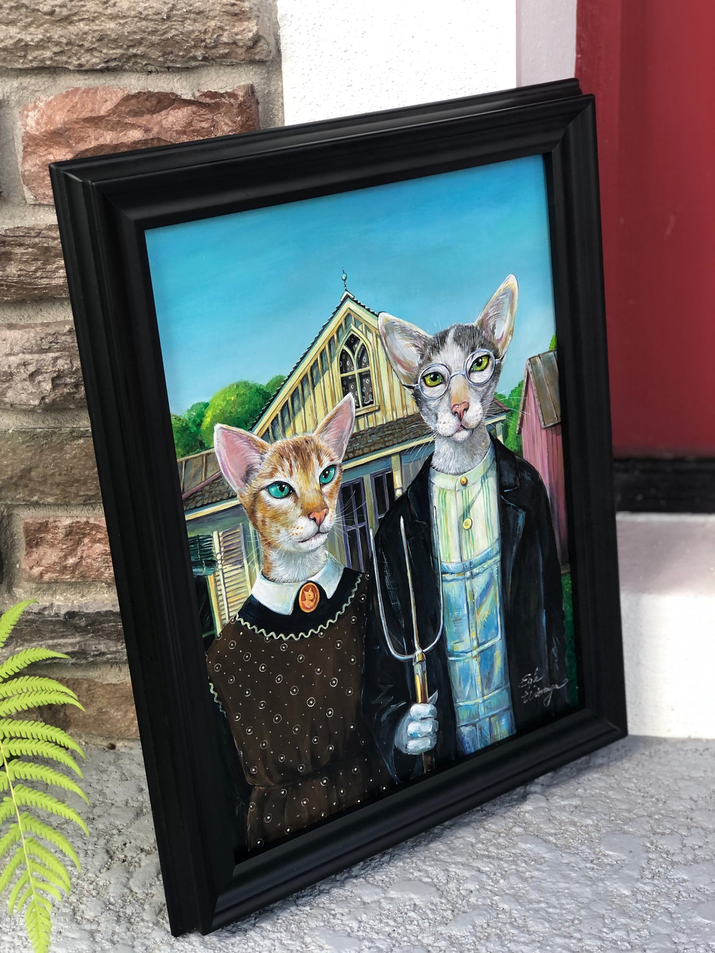 Original Painting "AmeriCat Gothic"