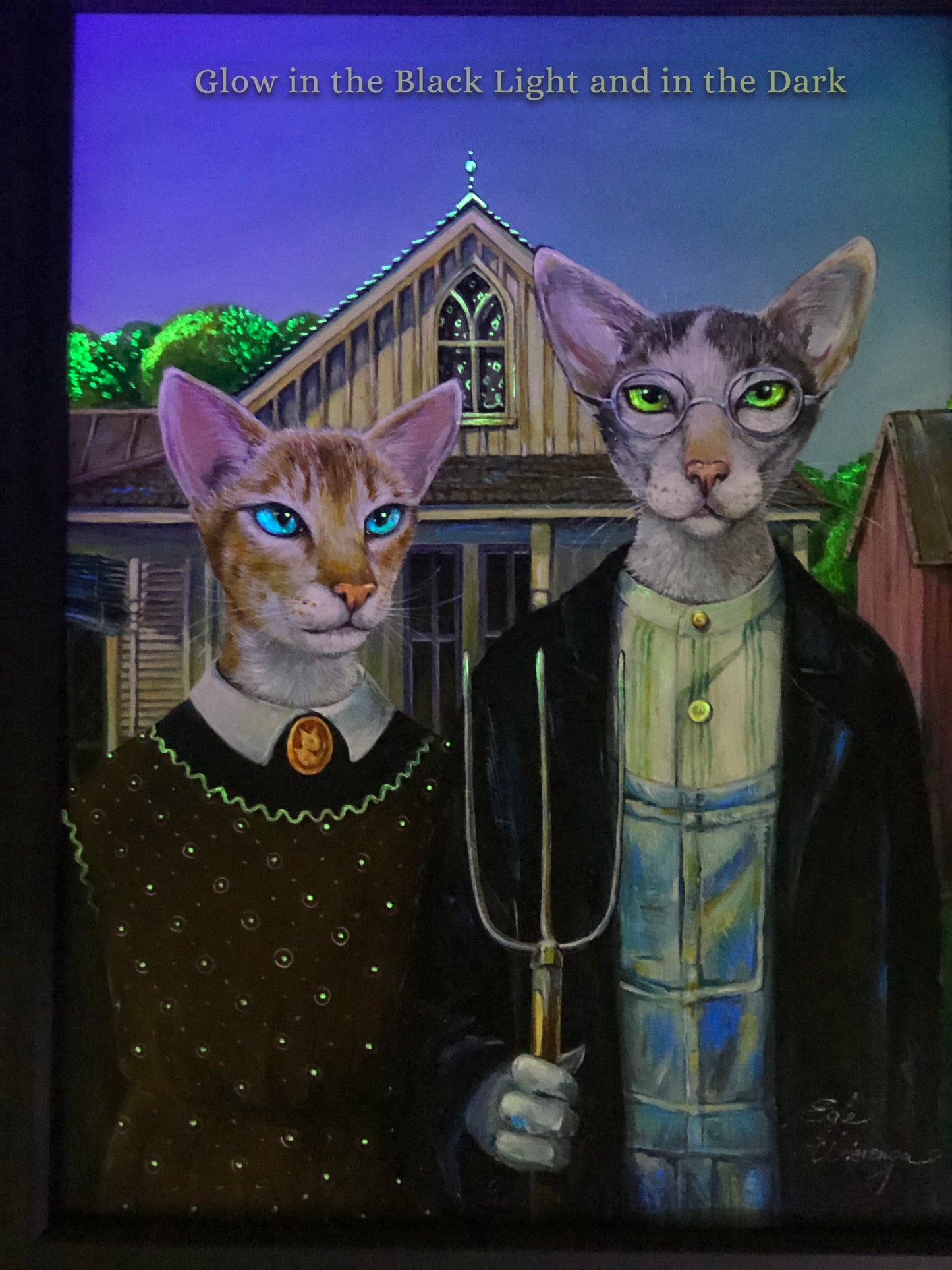 Original Painting "AmeriCat Gothic"