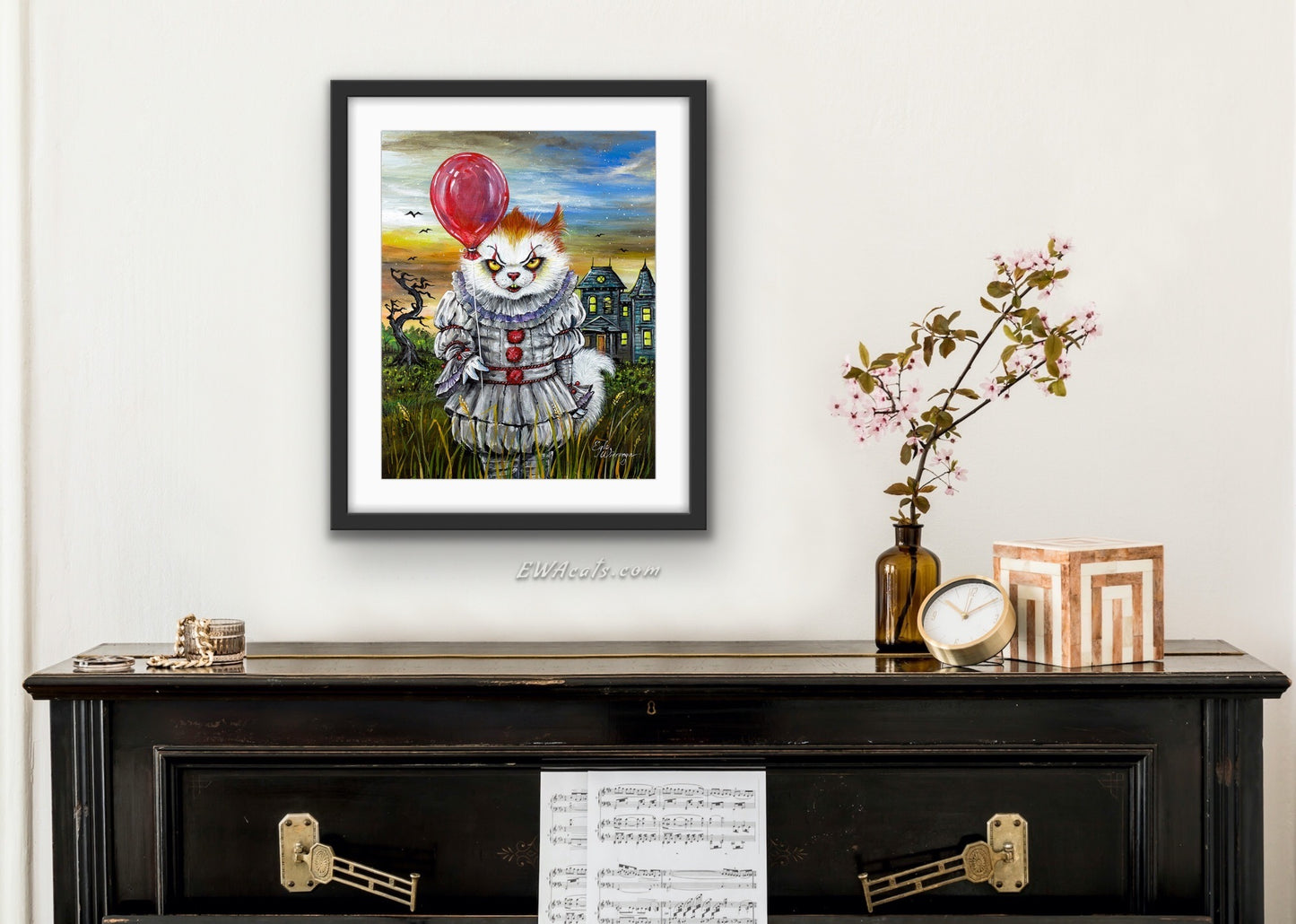 Art Print "KittyWise the Purring Clown"