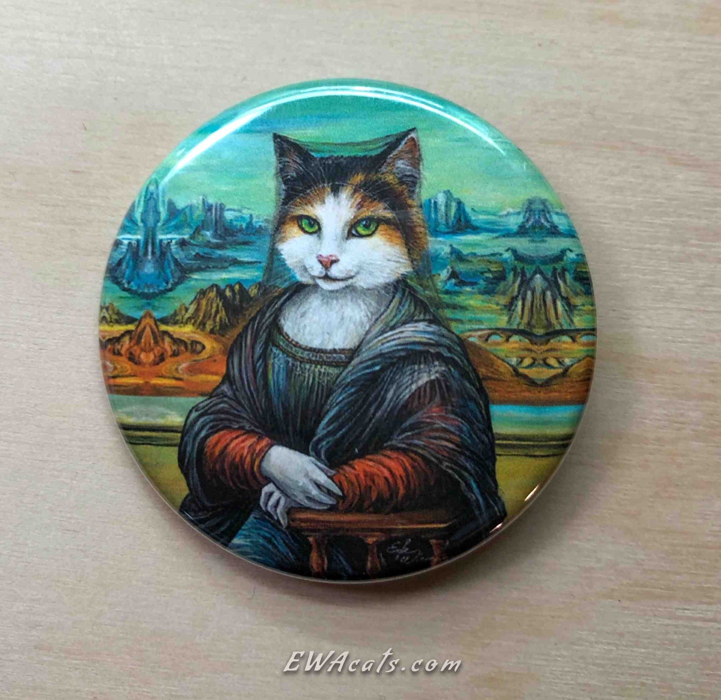Button "Meowna Lisa"