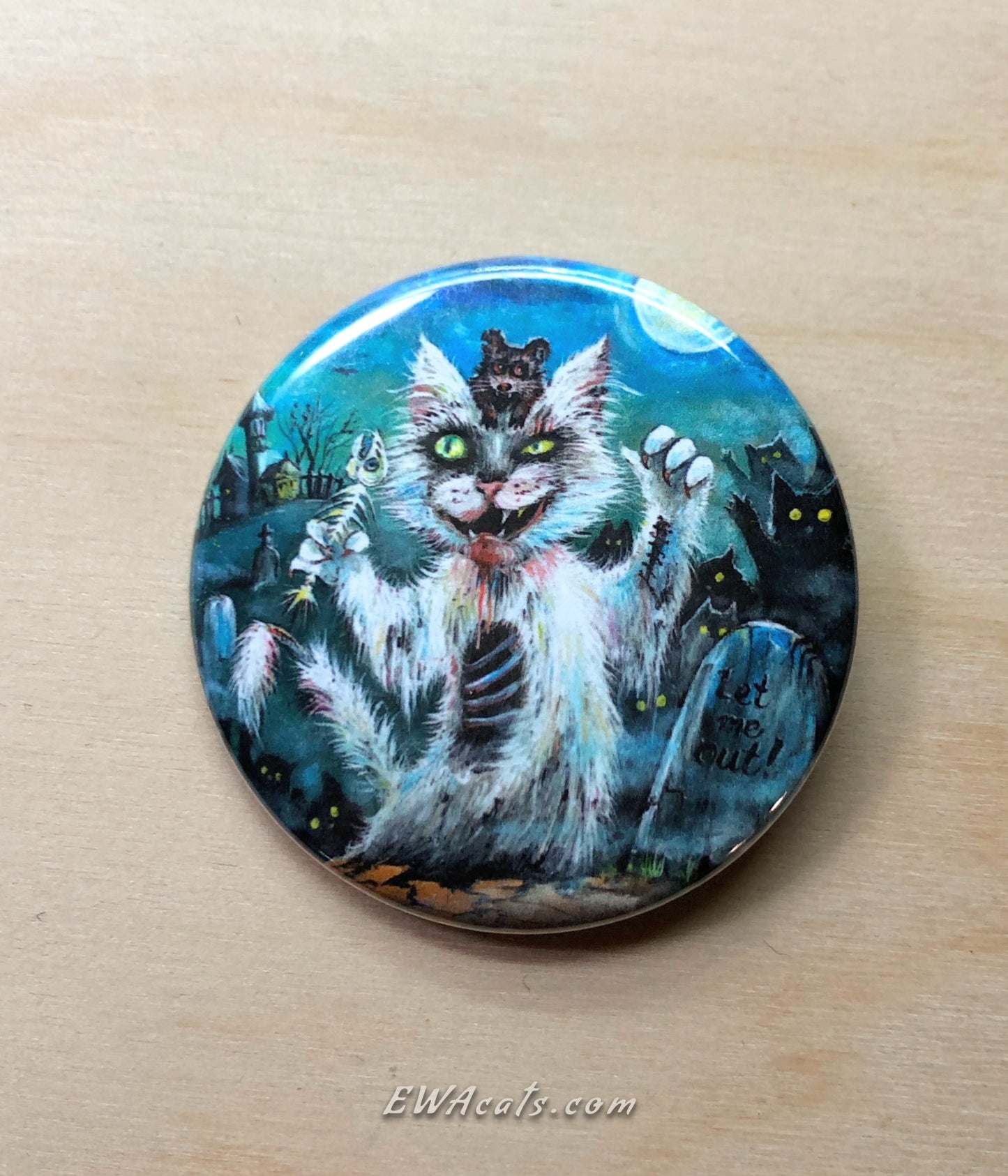 Button "Zombie Cat"