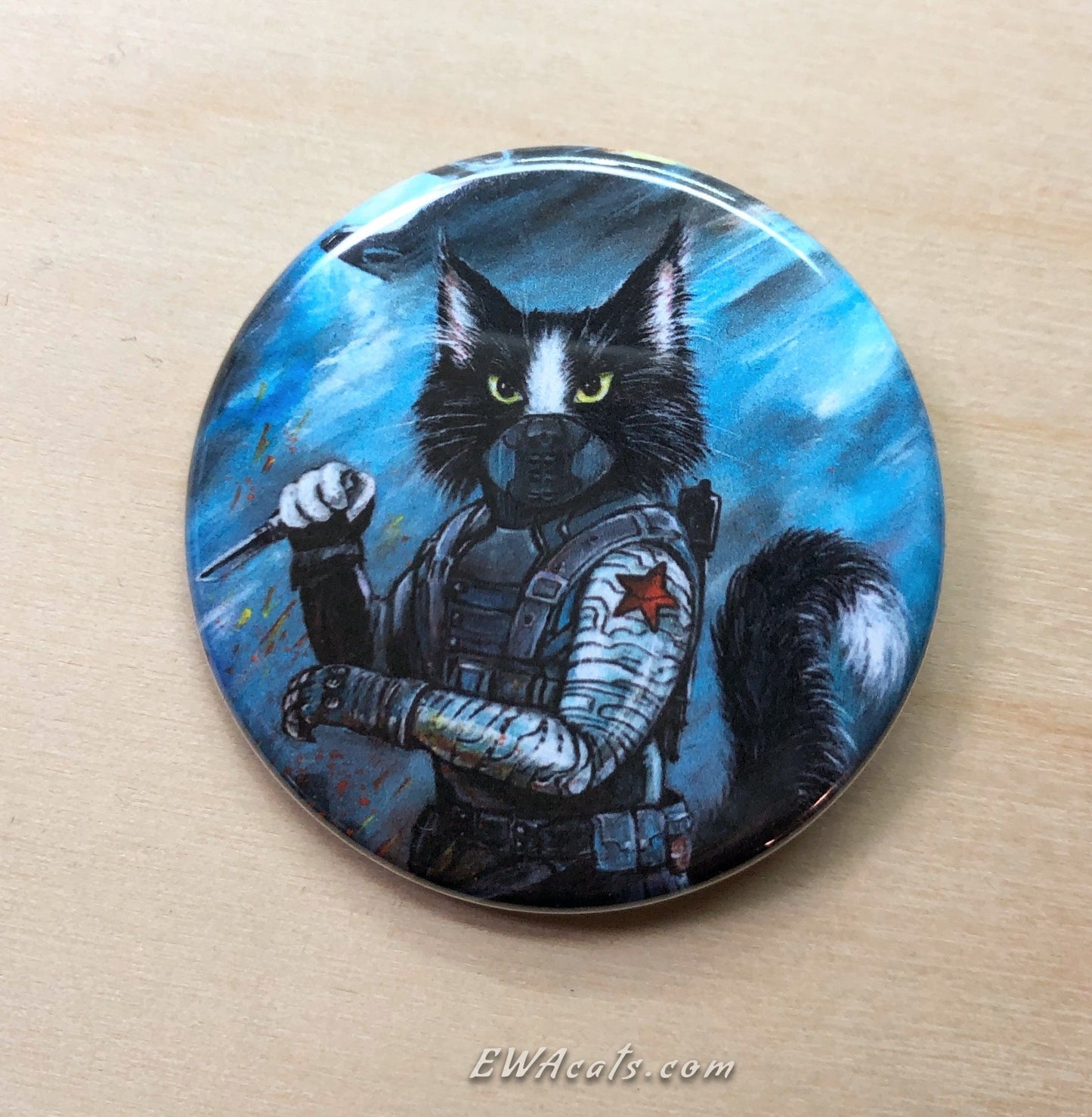 Button "Bucky Cat"