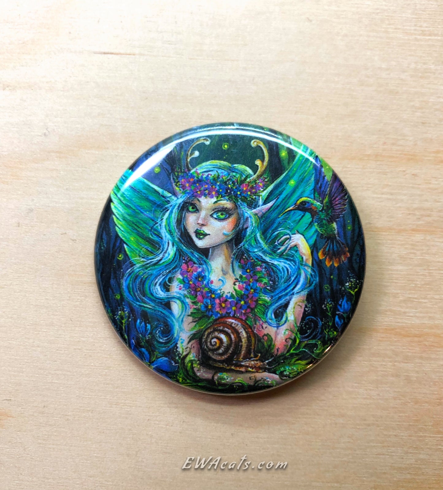 Button "Hummingbird Fairy"