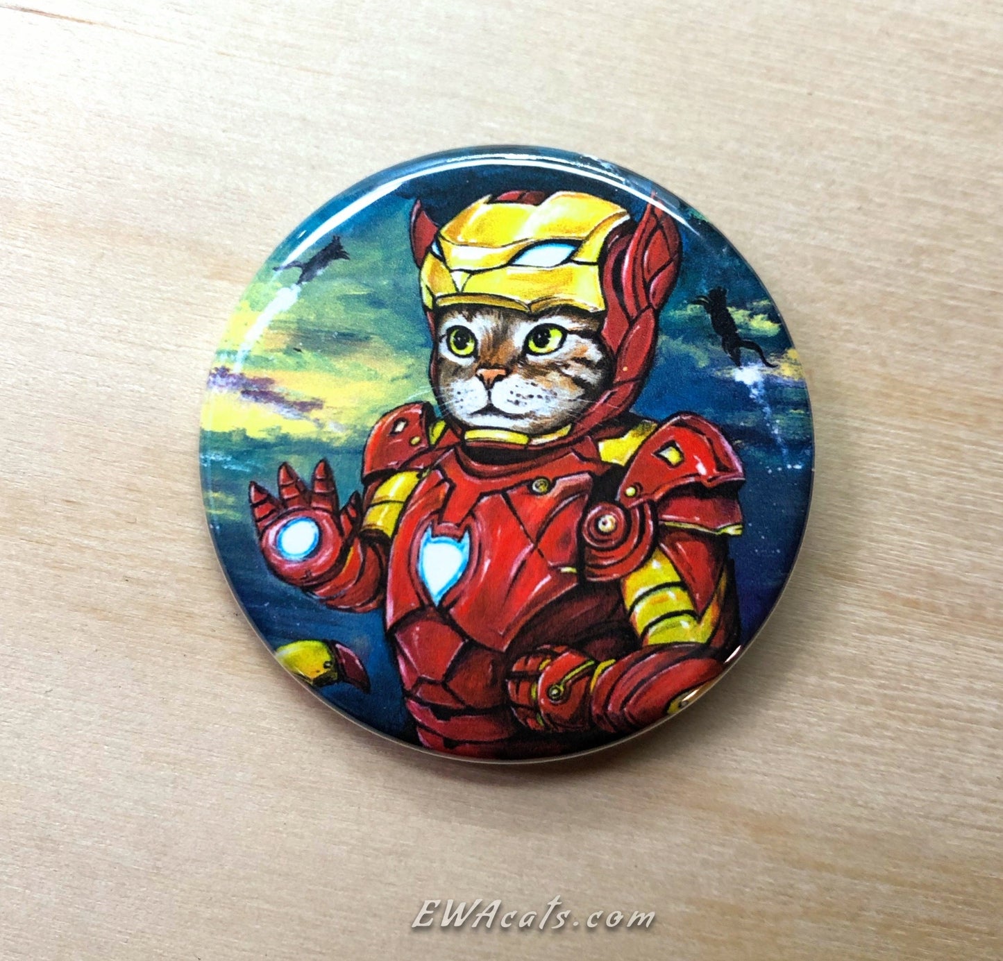 Button "Iron Kitty"