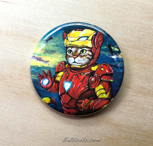 Button "Iron Kitty"