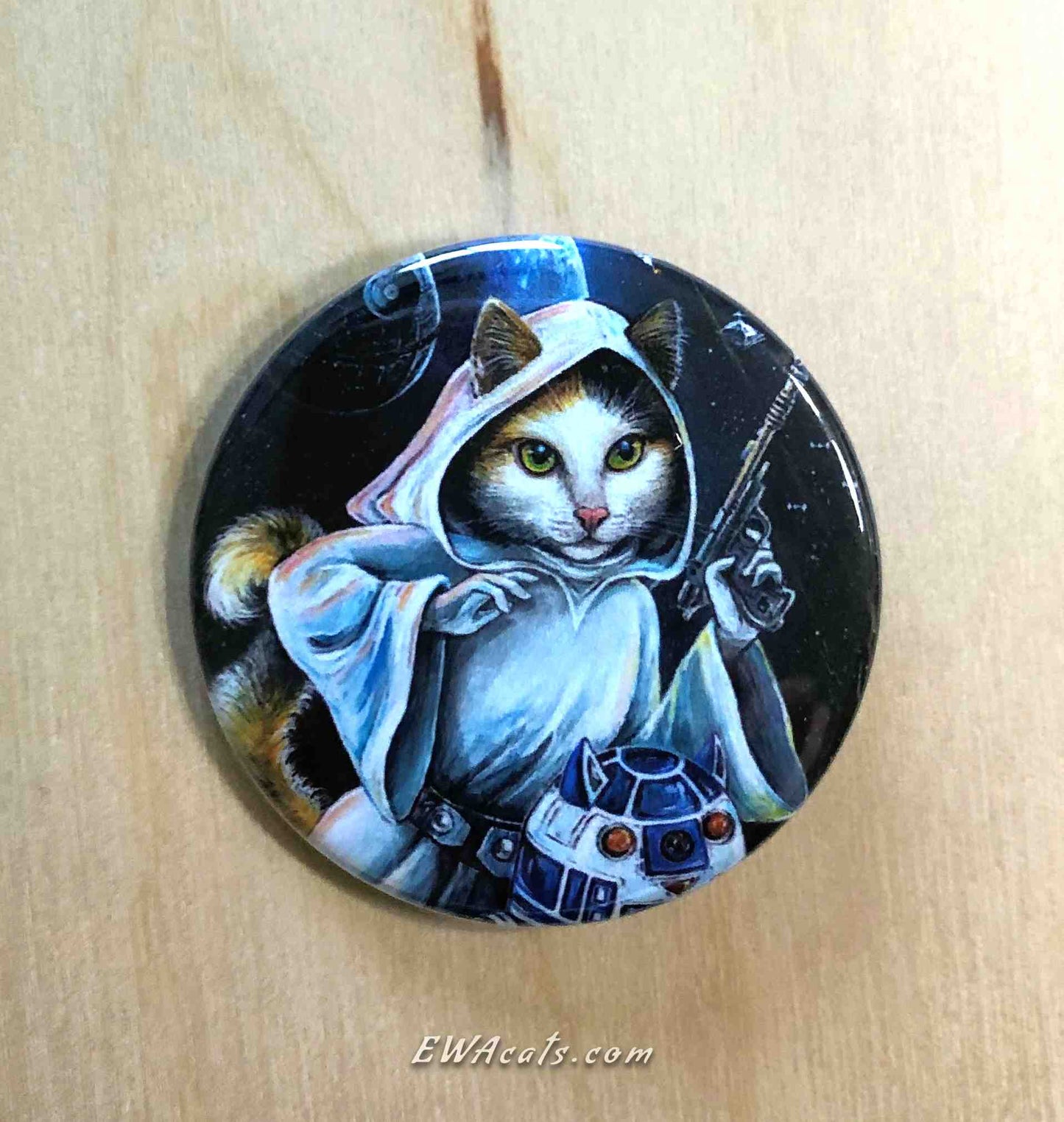 Button "Purrincess Leia"