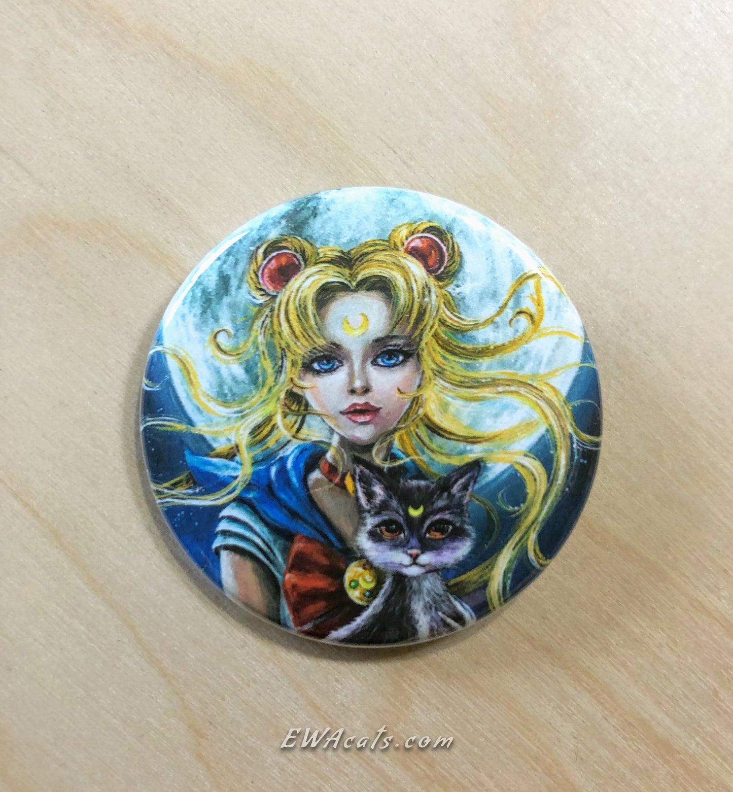 Button "Sailor Moon &Luna"