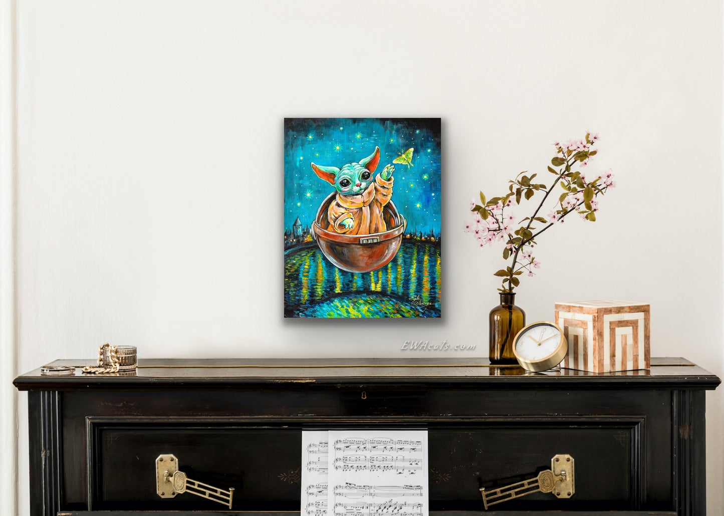 CANVAS "Kitty Yoda Over the Rhone" Open & Limited Edition