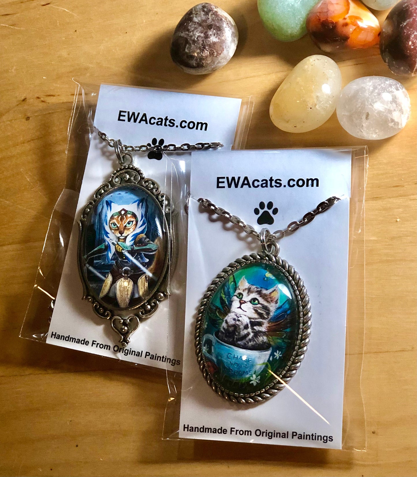Necklace "Three Wise Kitties"