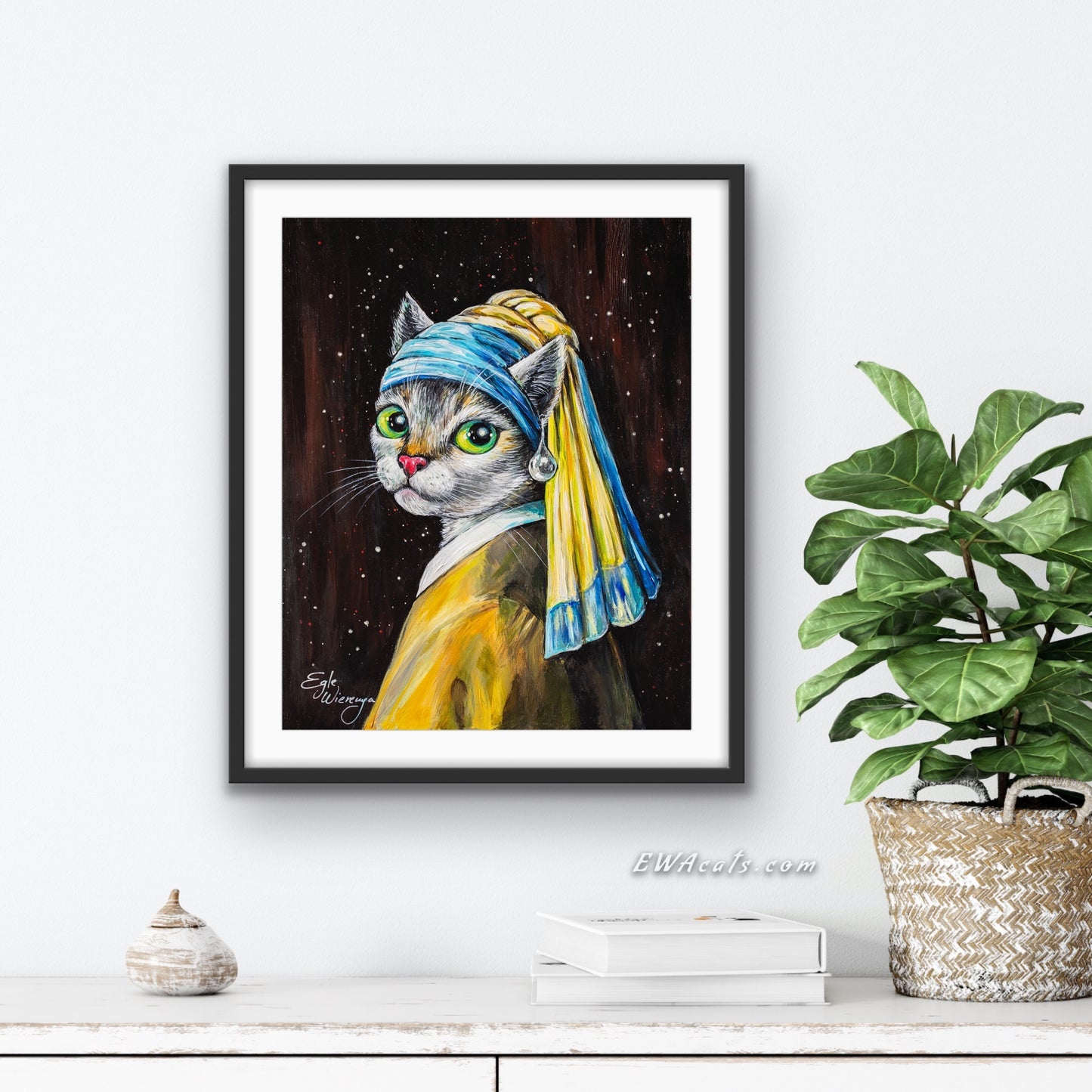 Art Print "Cat With a Pearl Earring"