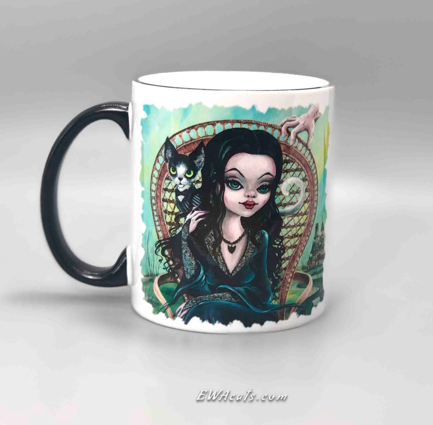MUG "Morticia and Her Cat Gomez"