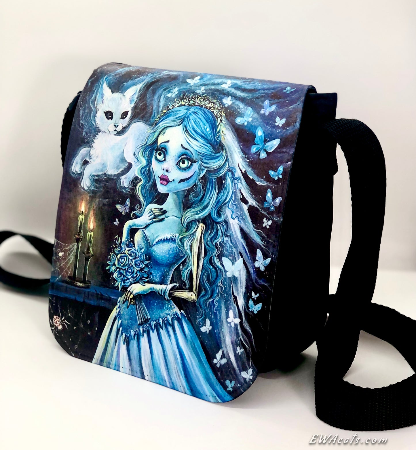 Shoulder Bag "Emily & Her Ghost Kitty"