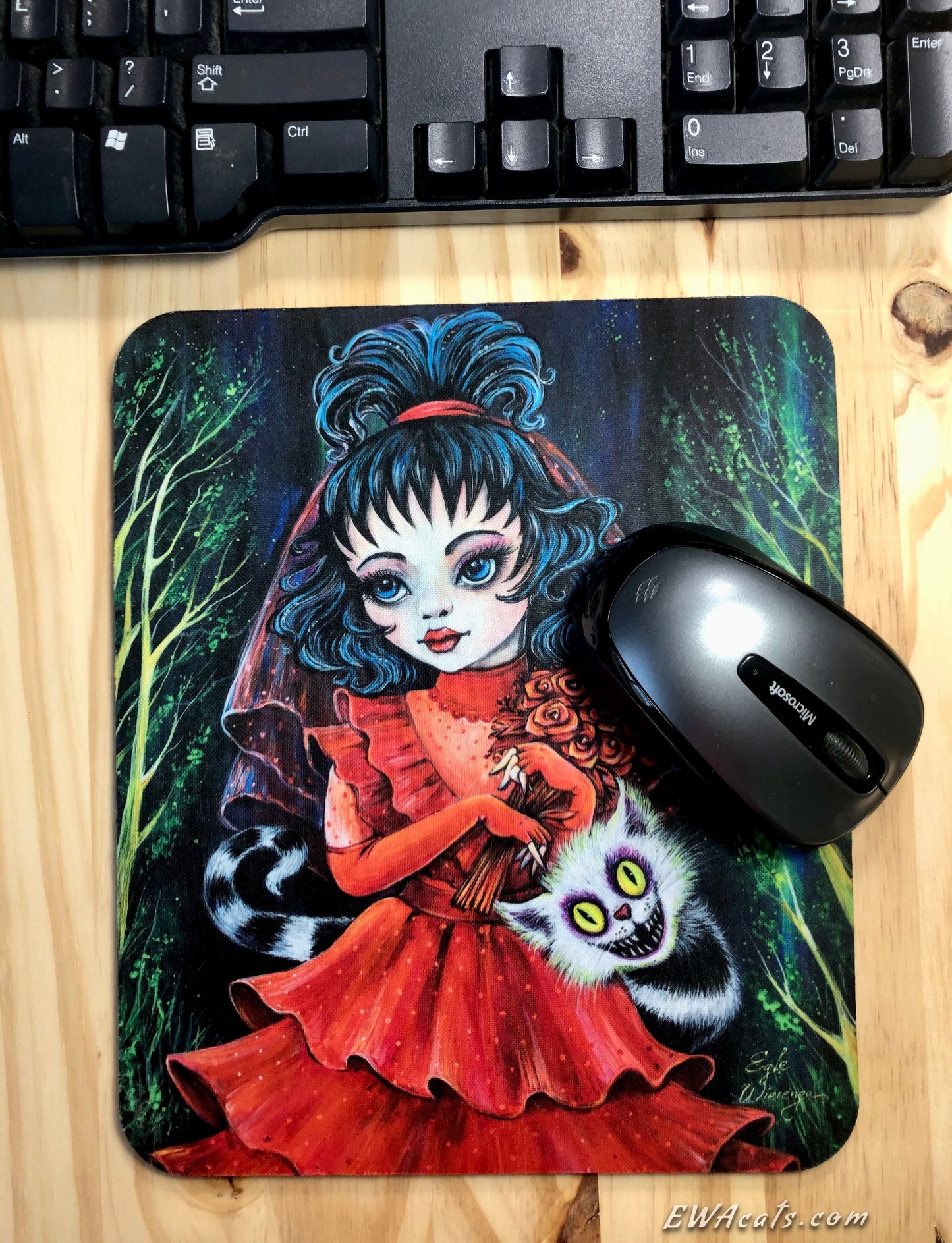Mouse Pad "Lydia and Her Beetle Kitty"