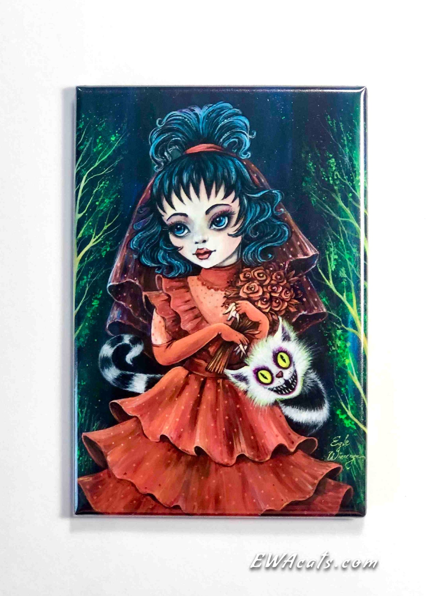 MAGNET 2"x 3" Rectangle "Lydia and Her Beetle Kitty"