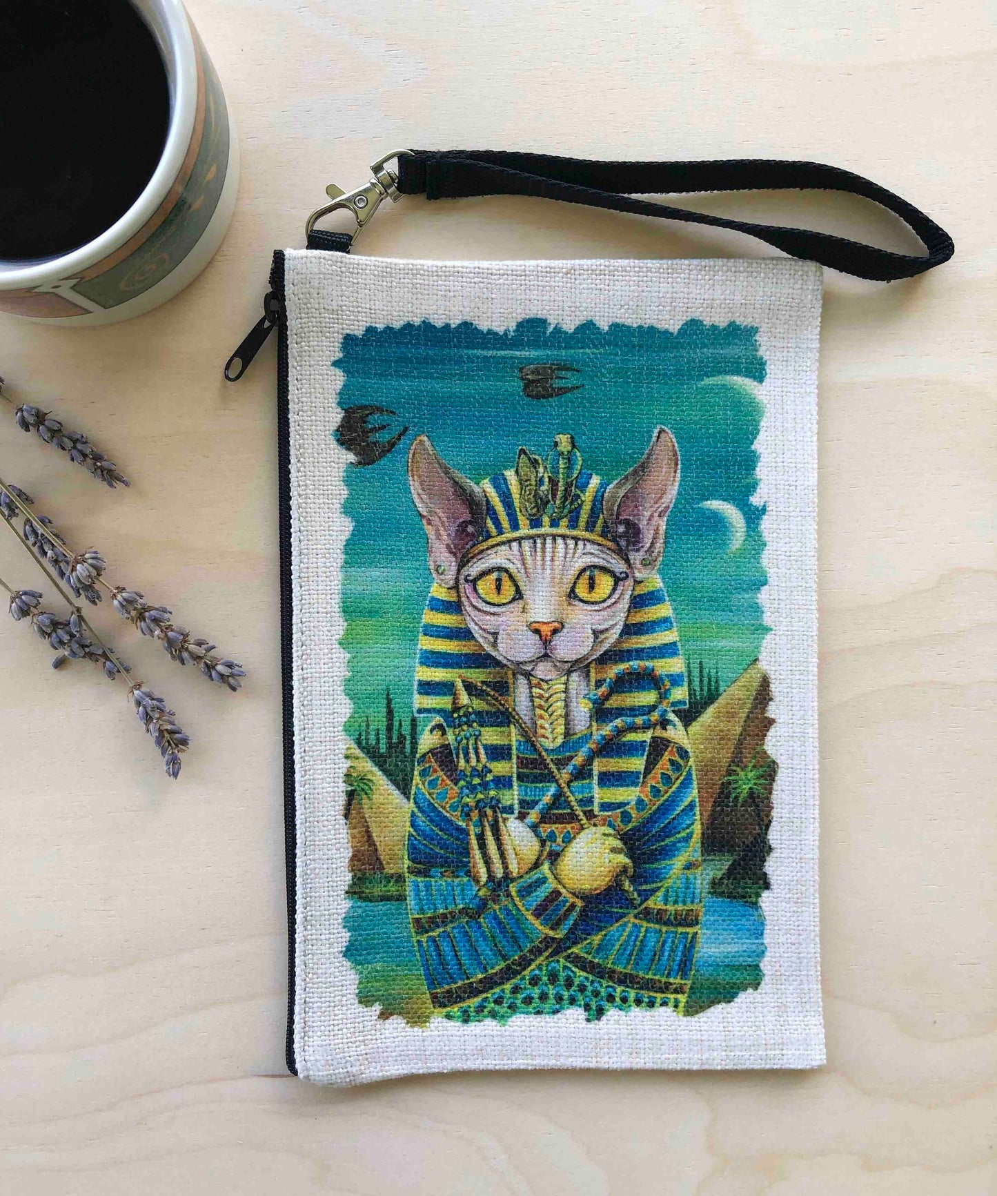 Linen Wallet "Kitty Tut"