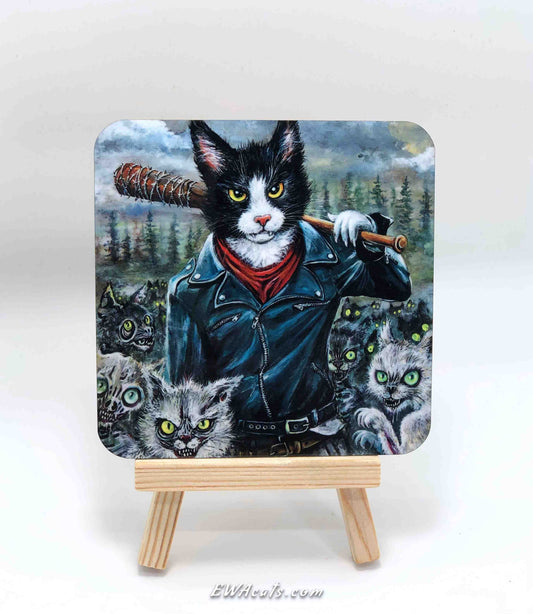 Coaster "Meowgan & Purrcille"