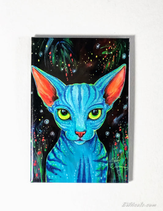 MAGNET 2"x 3" Rectangle "Pandora's cat"