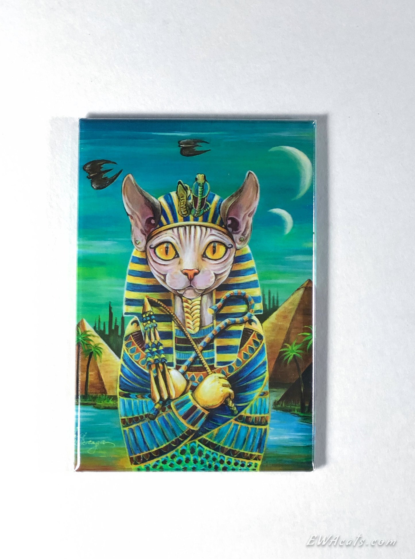 MAGNET 2"x 3" Rectangle "Kitty Tut"