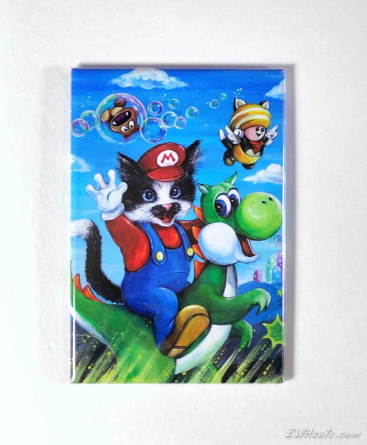 MAGNET 2"x 3" Rectangle "Mario Kitty"