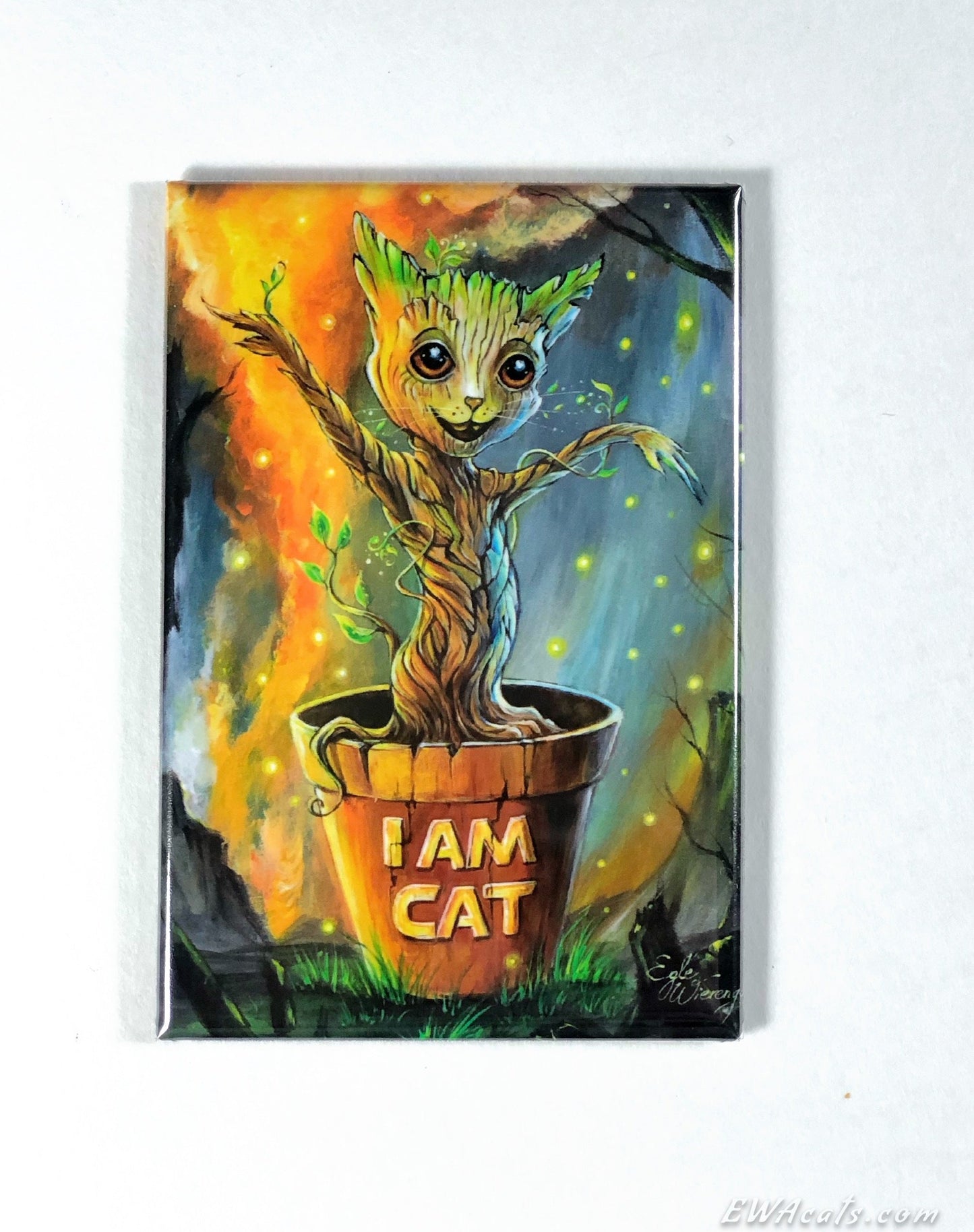 MAGNET 2"x 3" Rectangle "I AM CAT"