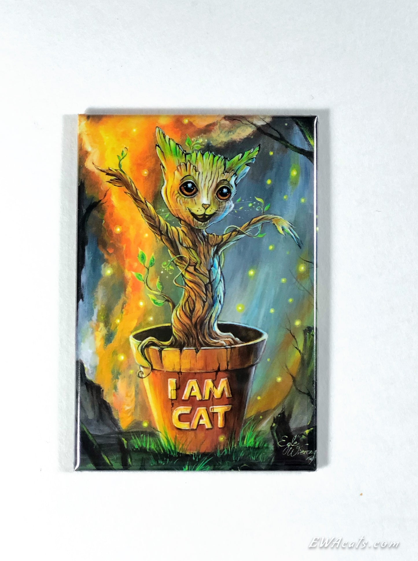 MAGNET 2"x 3" Rectangle "I AM CAT"