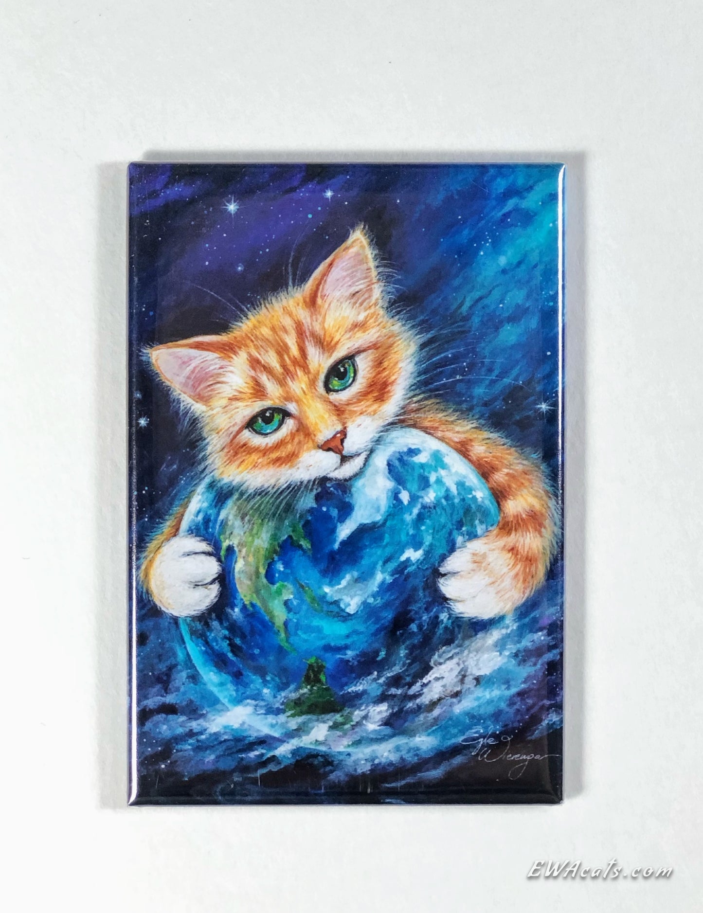 MAGNET 2"x 3" Rectangle "It's a Cat's World"
