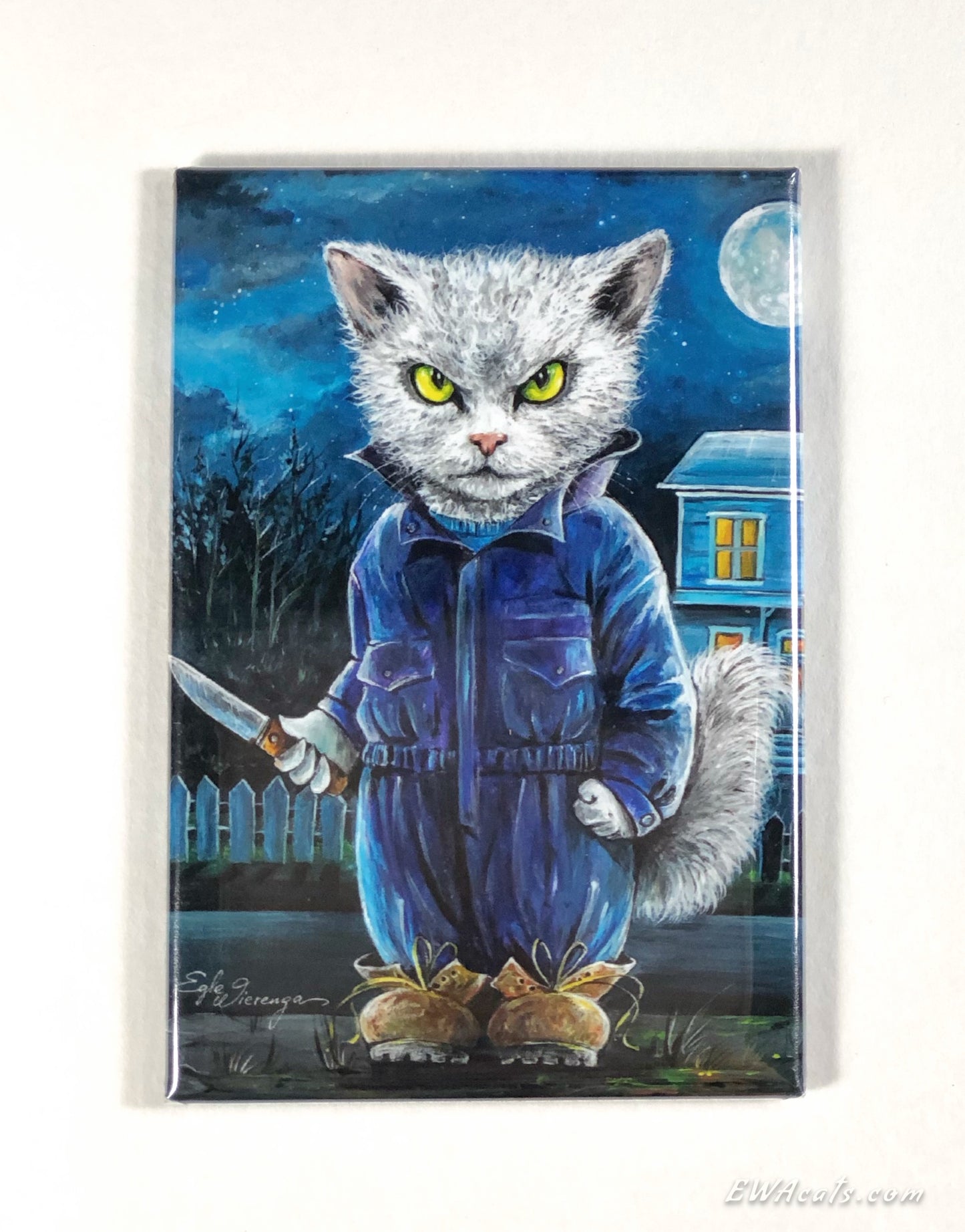 MAGNET 2"x 3" Rectangle "Michael Meowers"