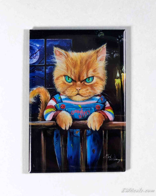 MAGNET 2"x 3" Rectangle "Good Kitty"