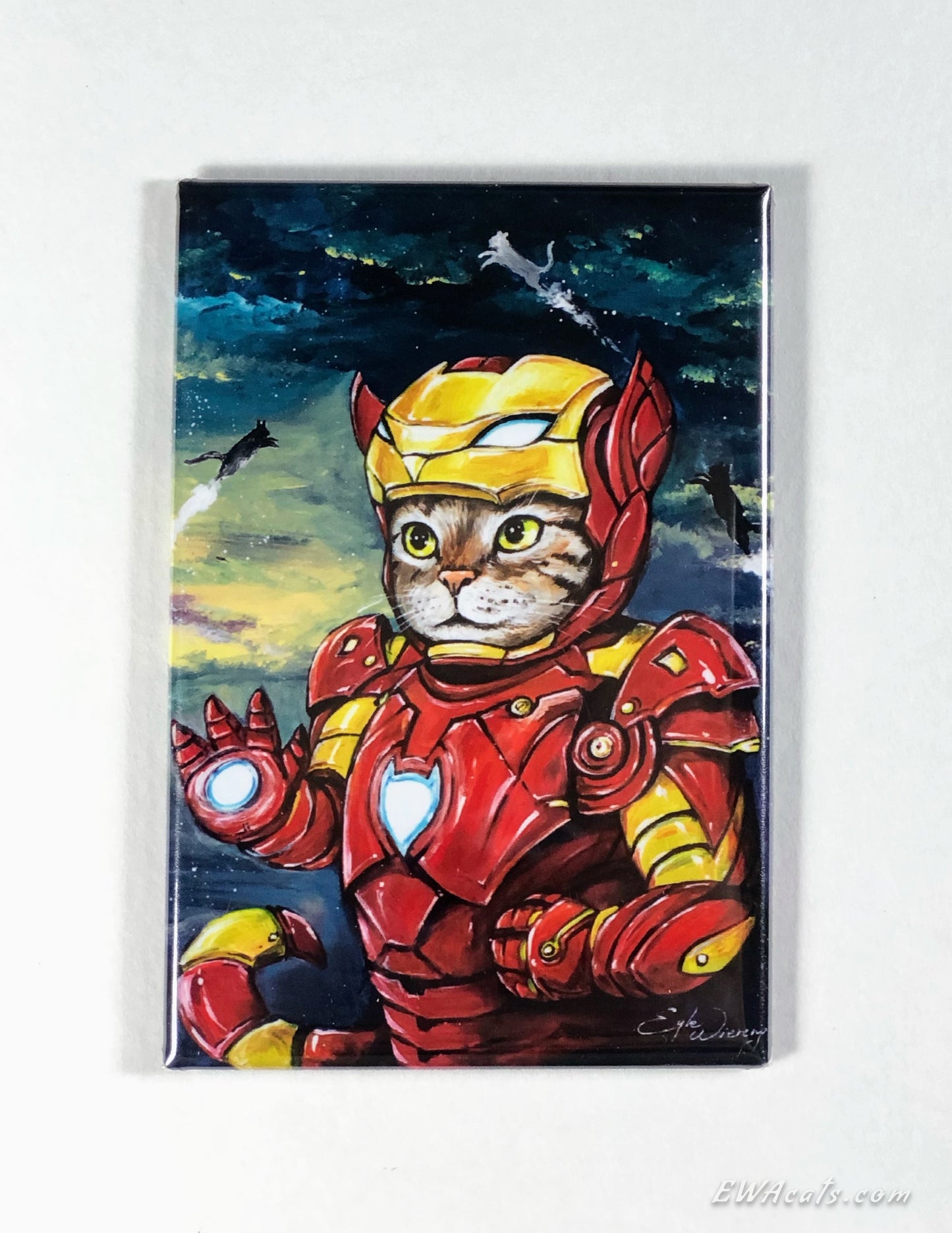MAGNET 2"x 3" Rectangle "Iron Kitty"