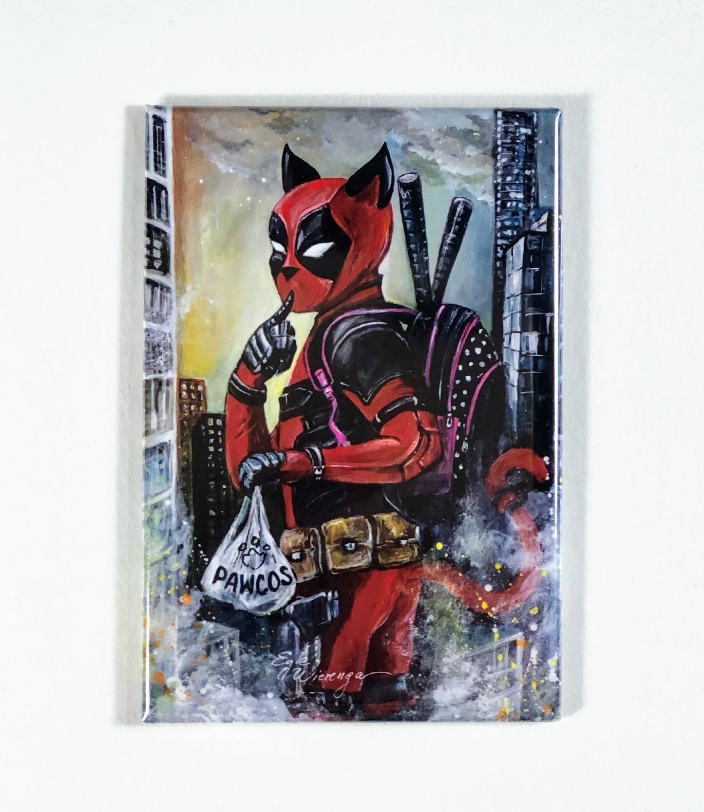 MAGNET 2"x 3" Rectangle "Catpool"
